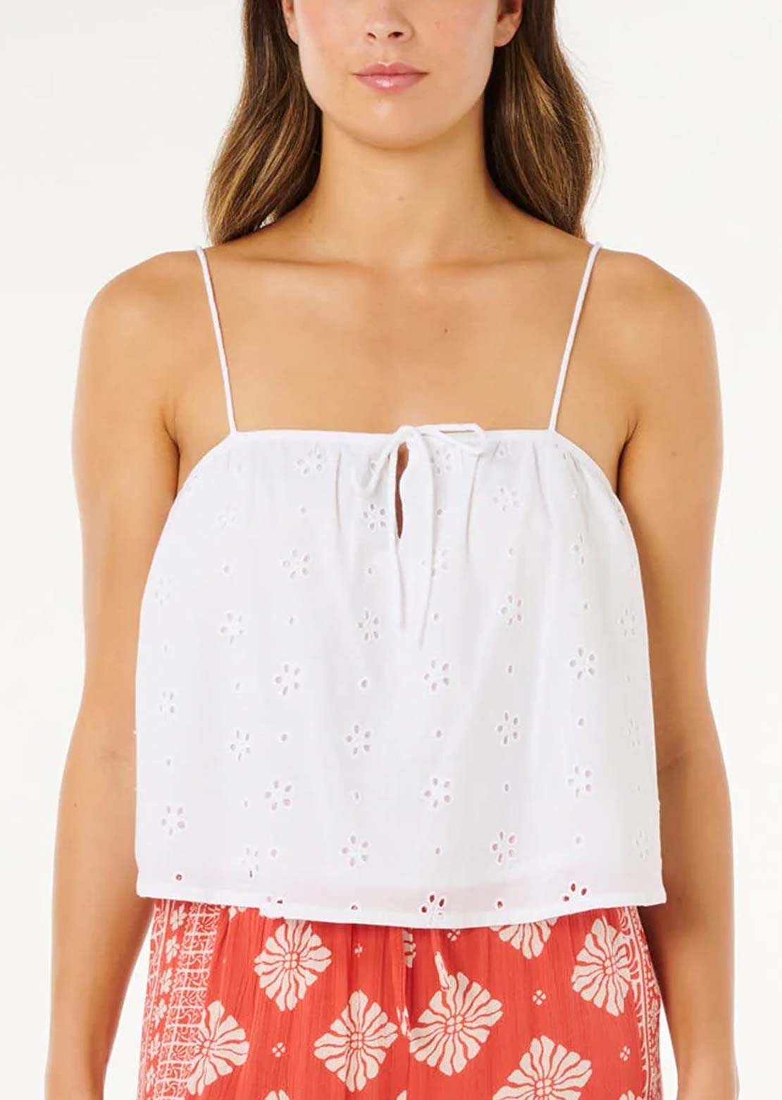 Rip Curl Women's Oasis Broderie Top White