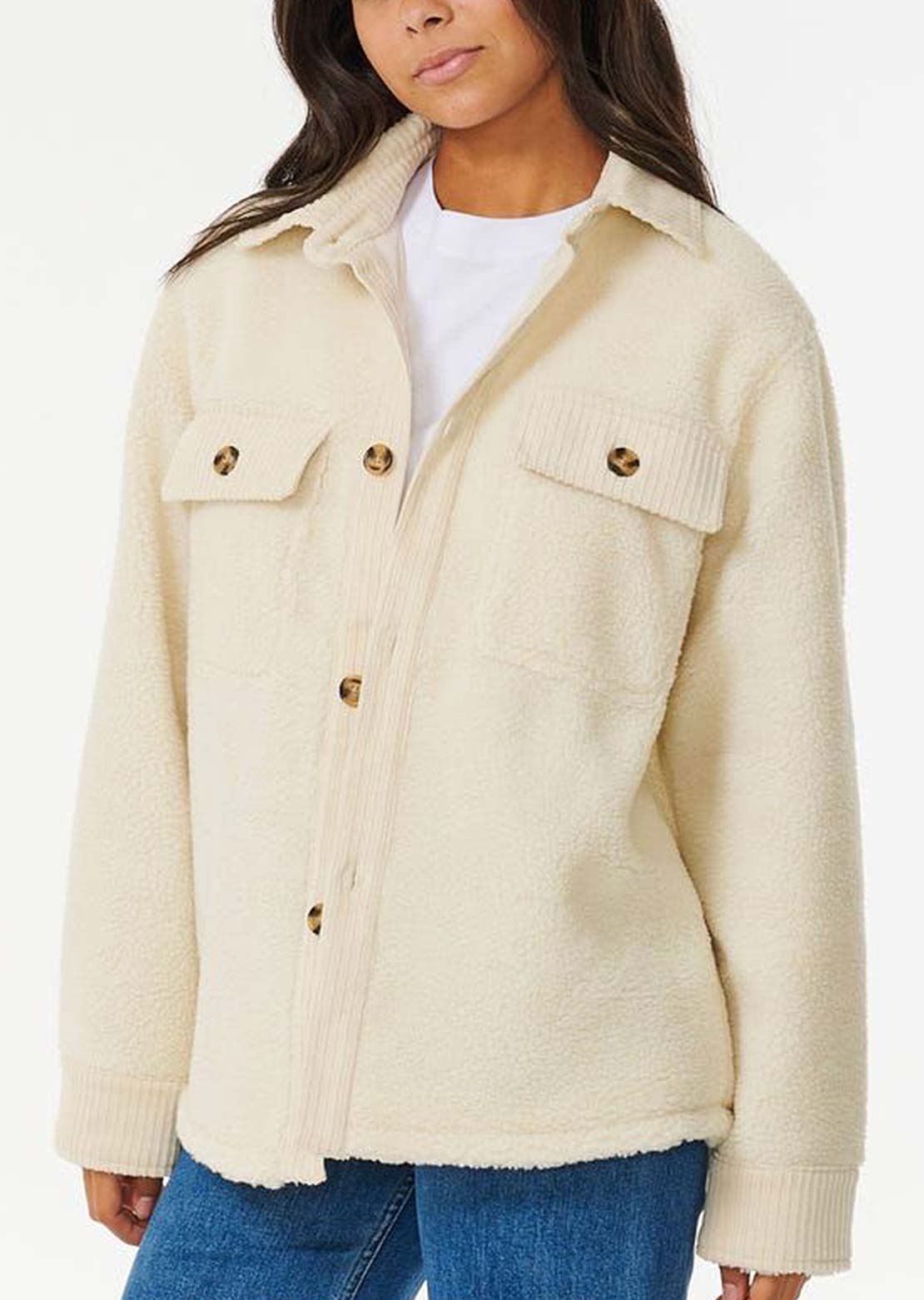 Rip Curl Women's Pacific Dreams Sherpa Jacket Natural