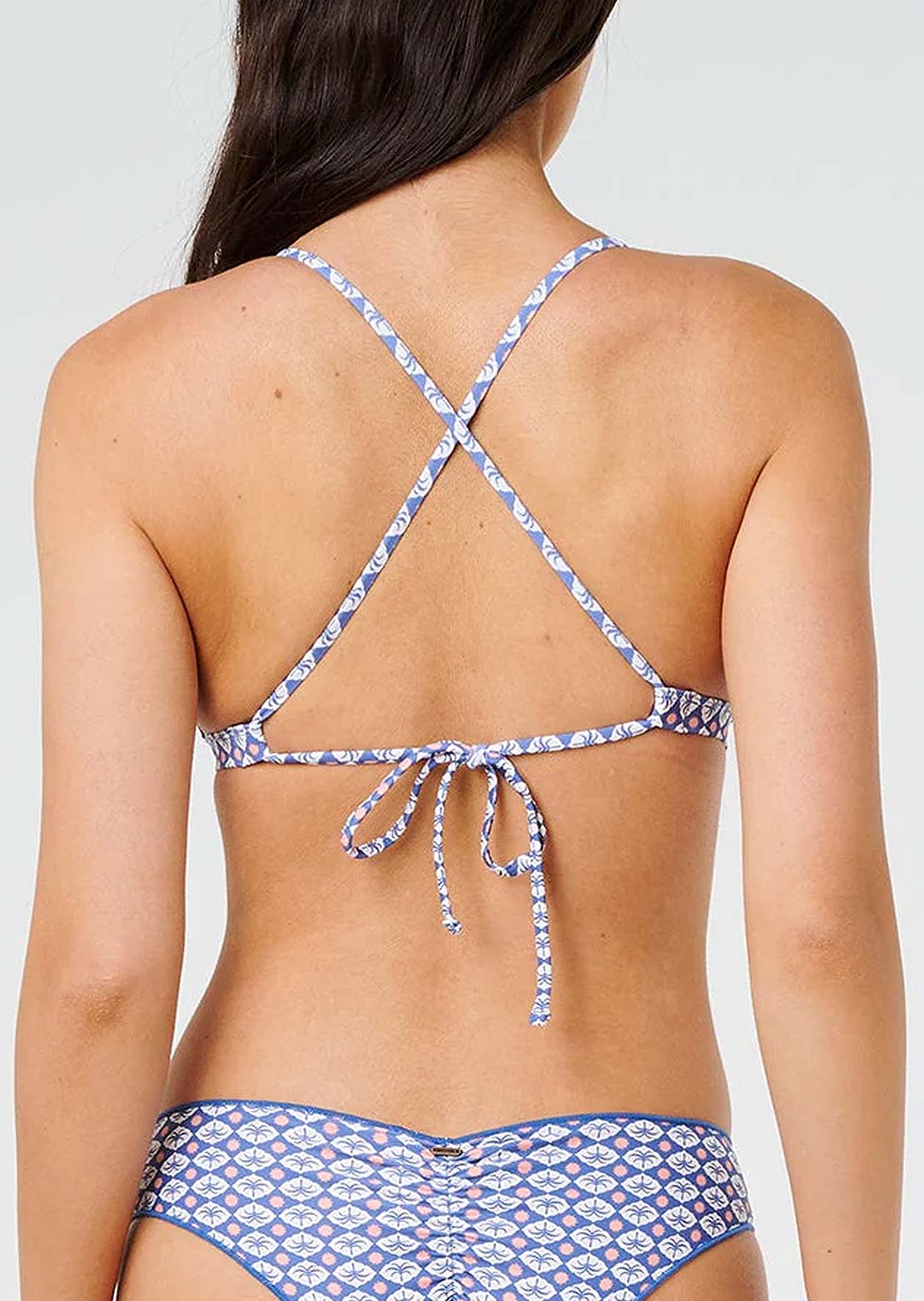 Rip Curl Women's Party Wave Xback Tri Bikini Top Vintage Blue