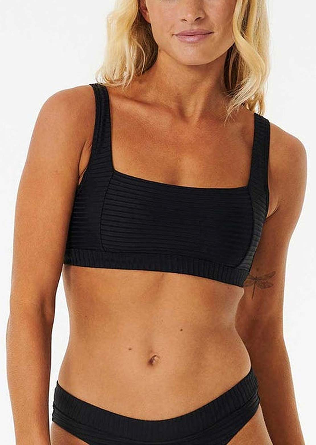 Rip Curl Women's Premium Surf D-dd Swim Crop Top Black