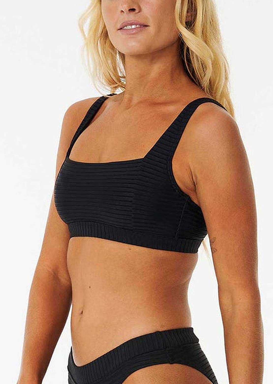 Rip Curl Women's Premium Surf D-dd Swim Crop Top Black
