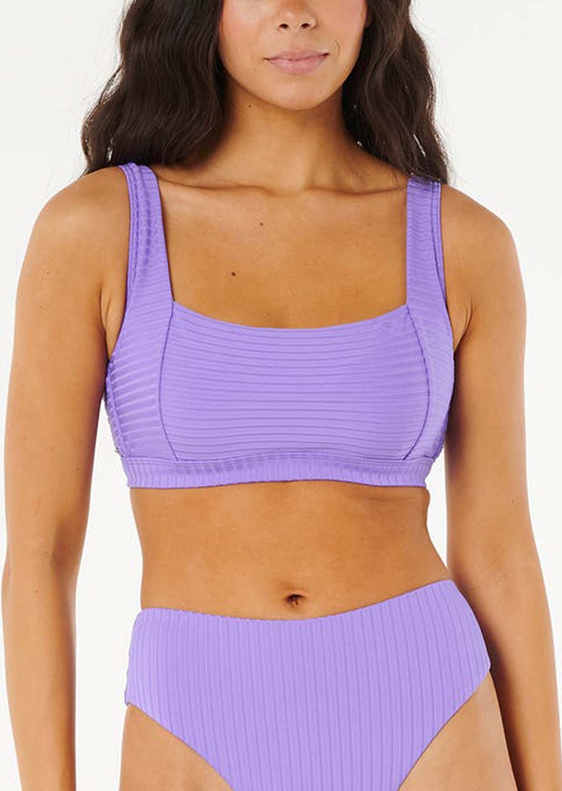 Rip Curl Women's Premium Surf D-dd Swim Crop Top Purple