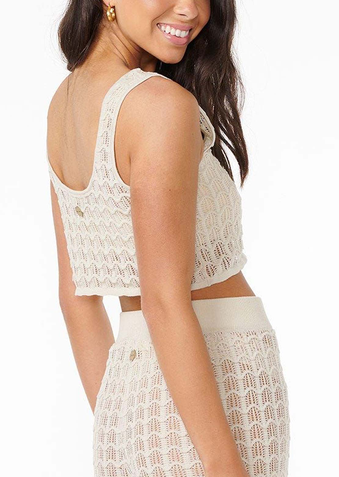 Rip Curl Women's Santorini Sun Crochet Top Shell