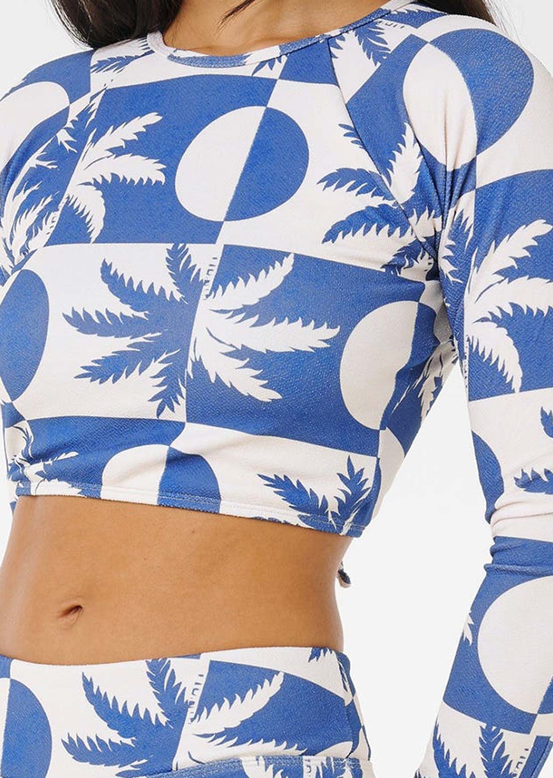Rip Curl Women's Summer Sun Crop Rashvest Navy