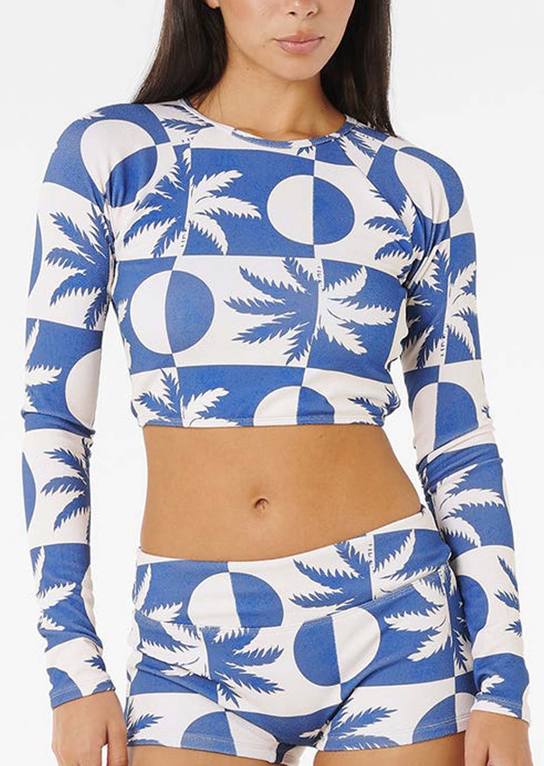 Rip Curl Women's Summer Sun Crop Rashvest Navy