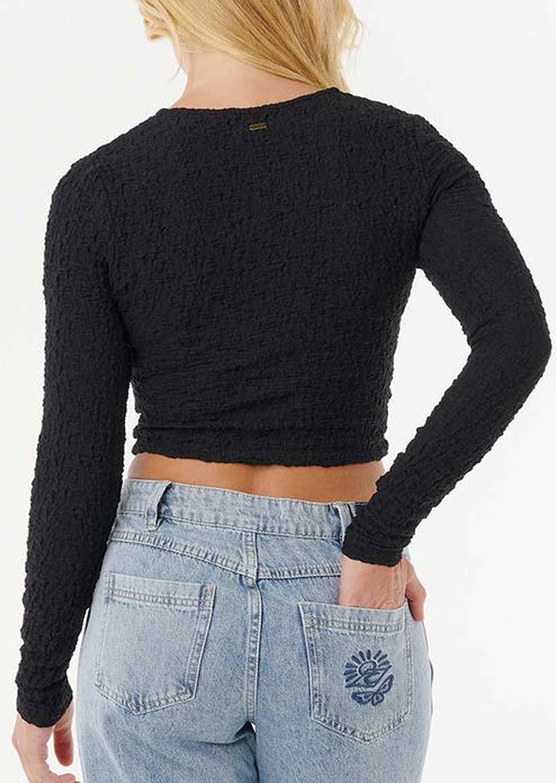 Rip Curl Women's Sunset Luau Texture Long Sleeve Black