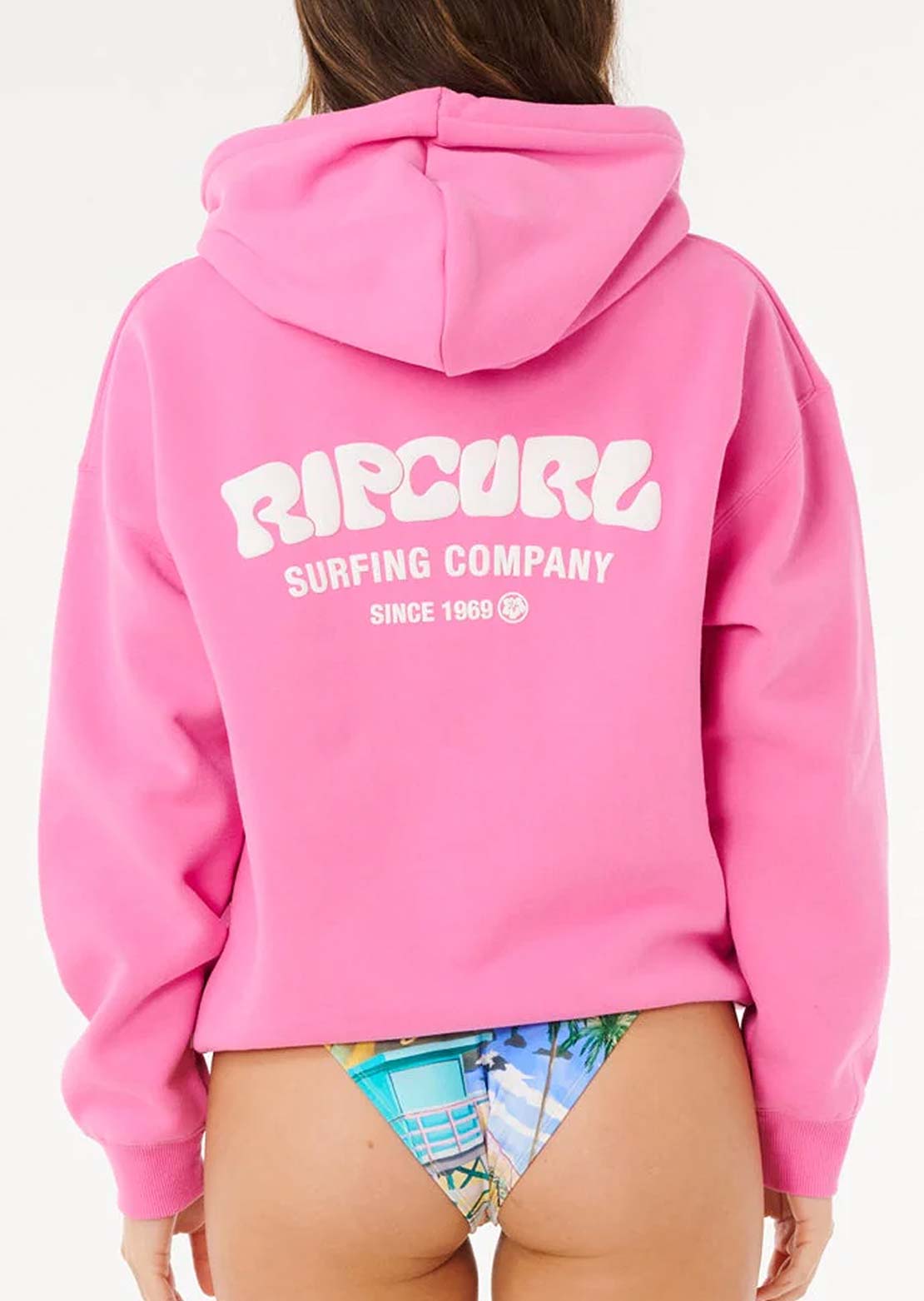 Rip Curl Women's Surf Puff Heritage Hood Super Pink