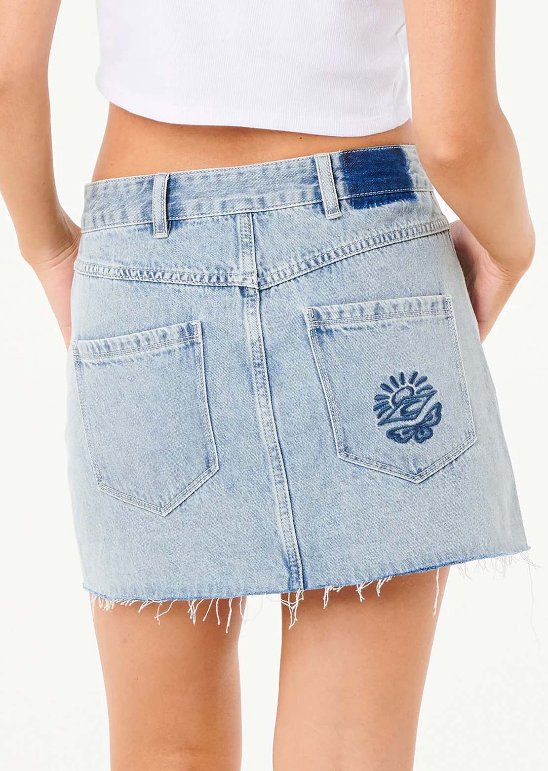 Rip Curl Women's Tabby 2.0 Denim Mini Skirt Vintage Blue