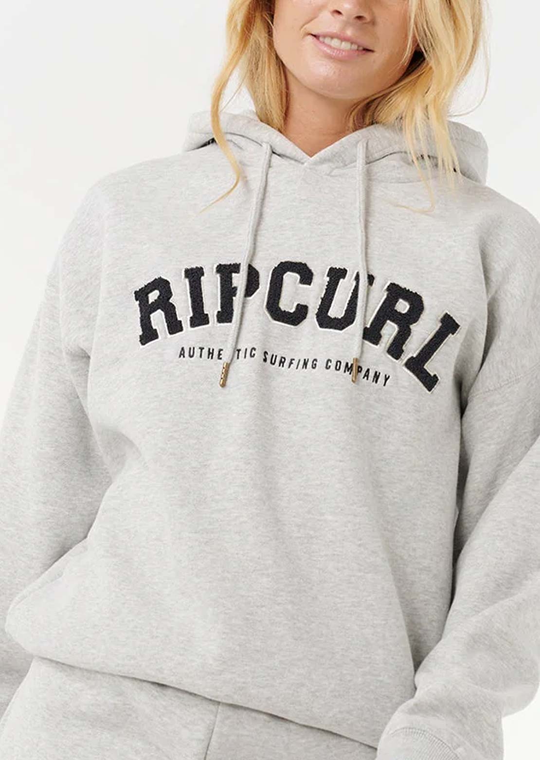 Rip Curl Women's Varsity Hood Grey Marle Black