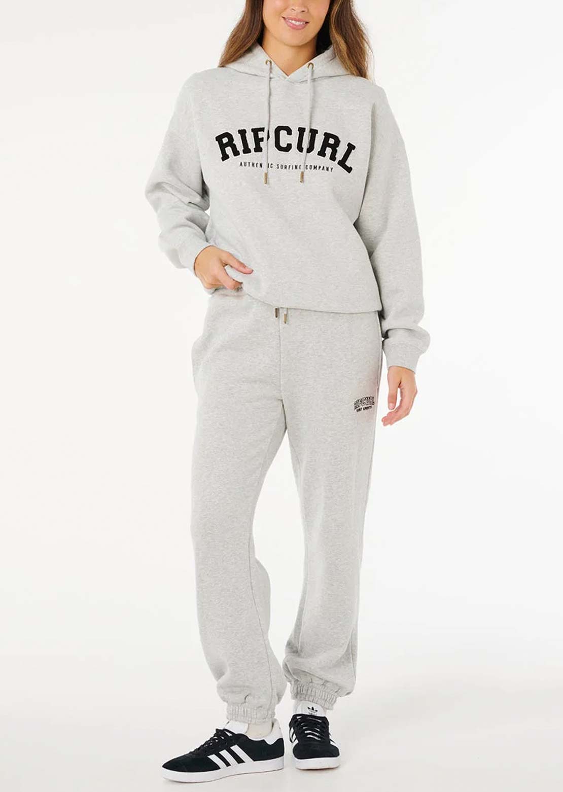 Rip Curl Women's Varsity Hood Grey Marle Black
