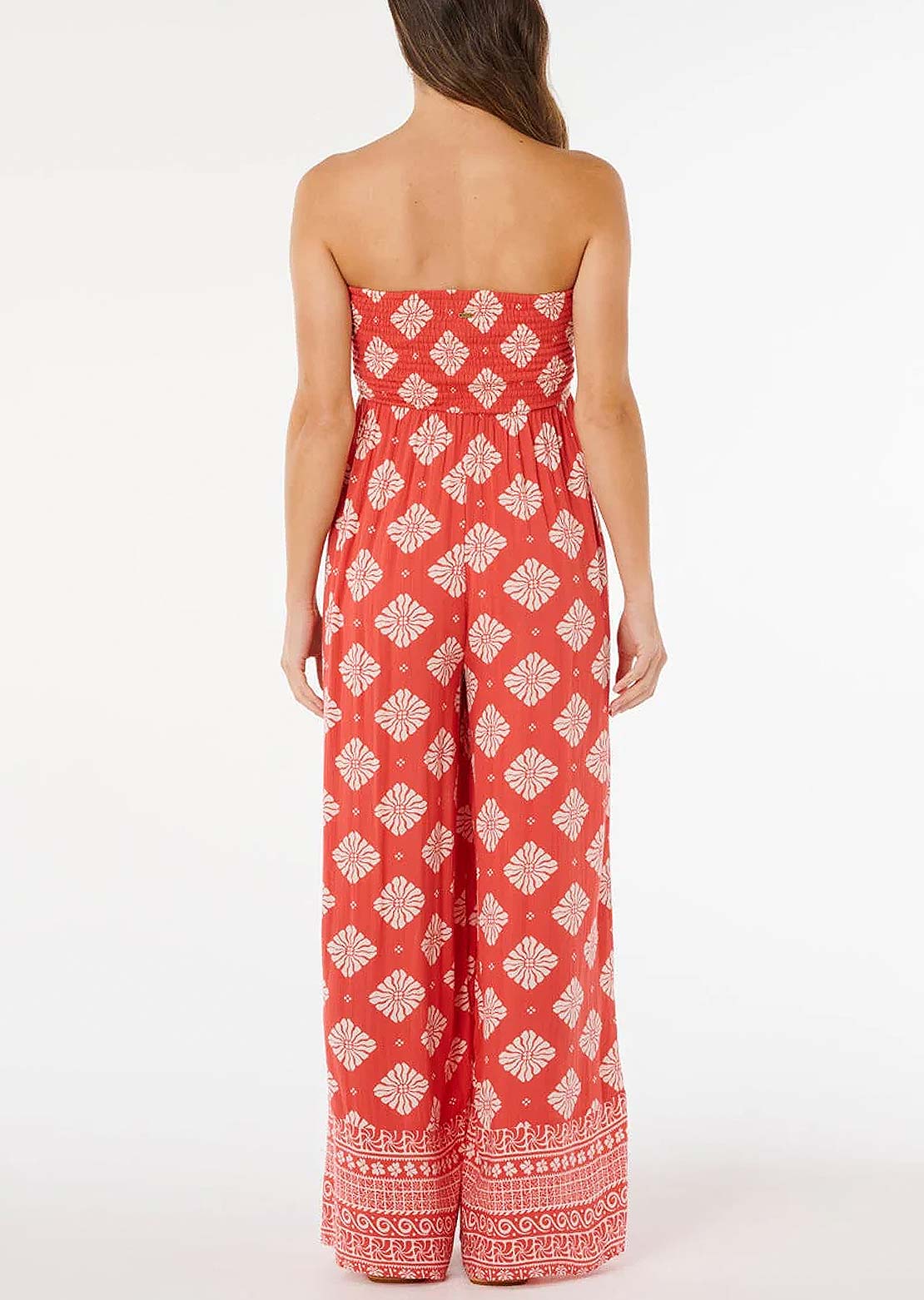 Rip Curl Women's Ventura Shirred Jumpsuit Red