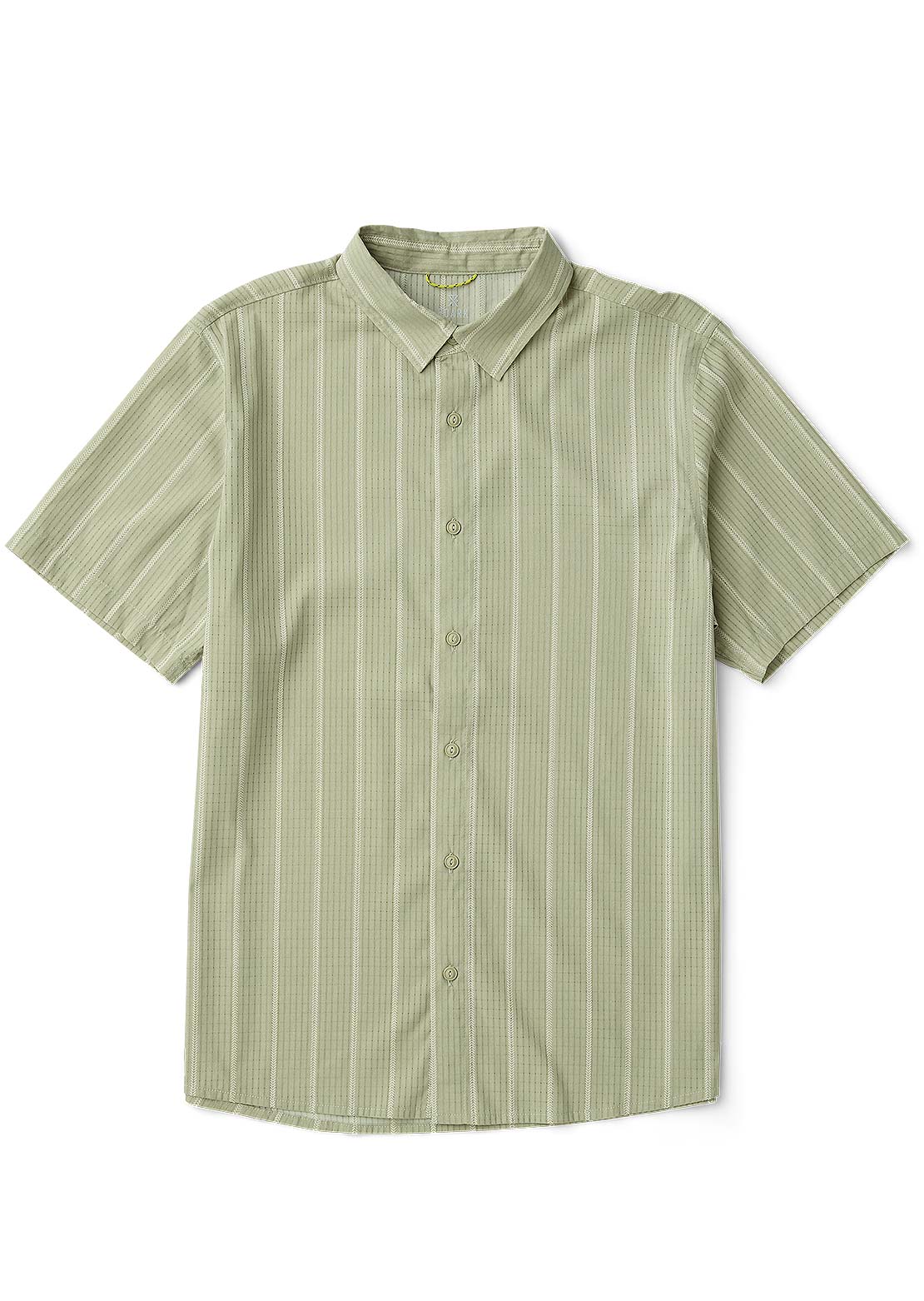 Roark Men's Bless Up Button Up Shirt Sage Stripe