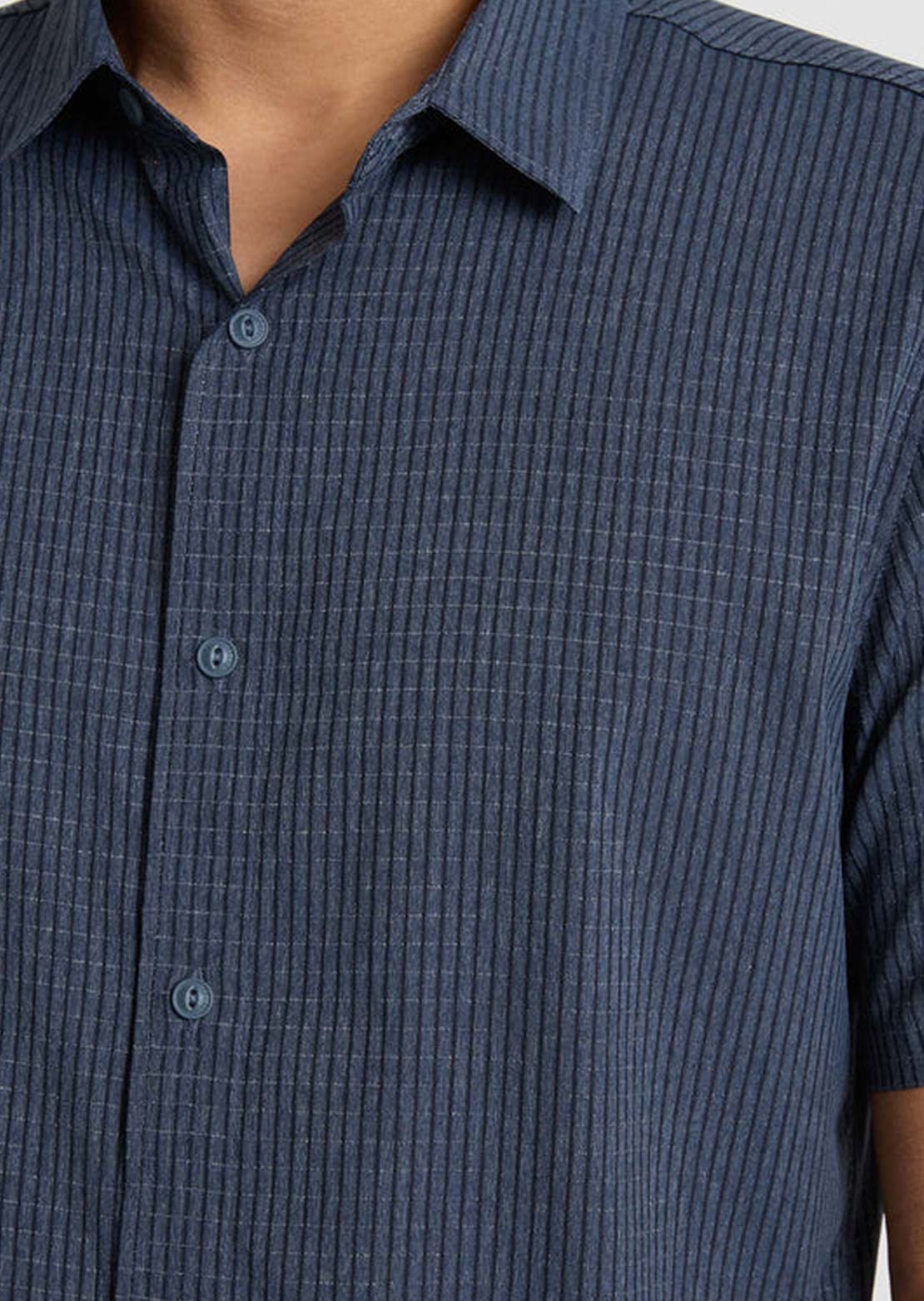 Roark Men's Bless Up Button Up Shirt Navy