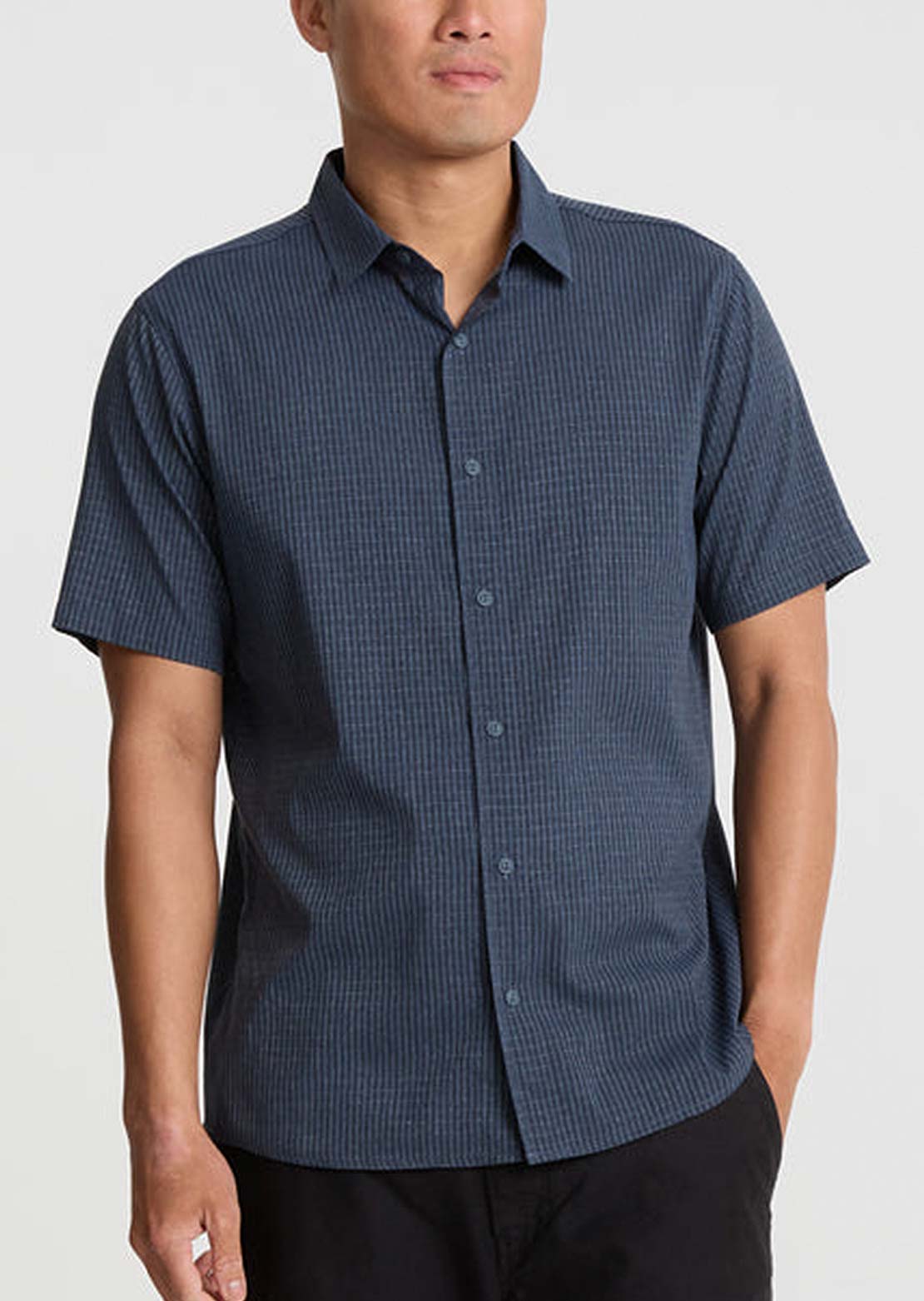 Roark Men's Bless Up Button Up Shirt Navy