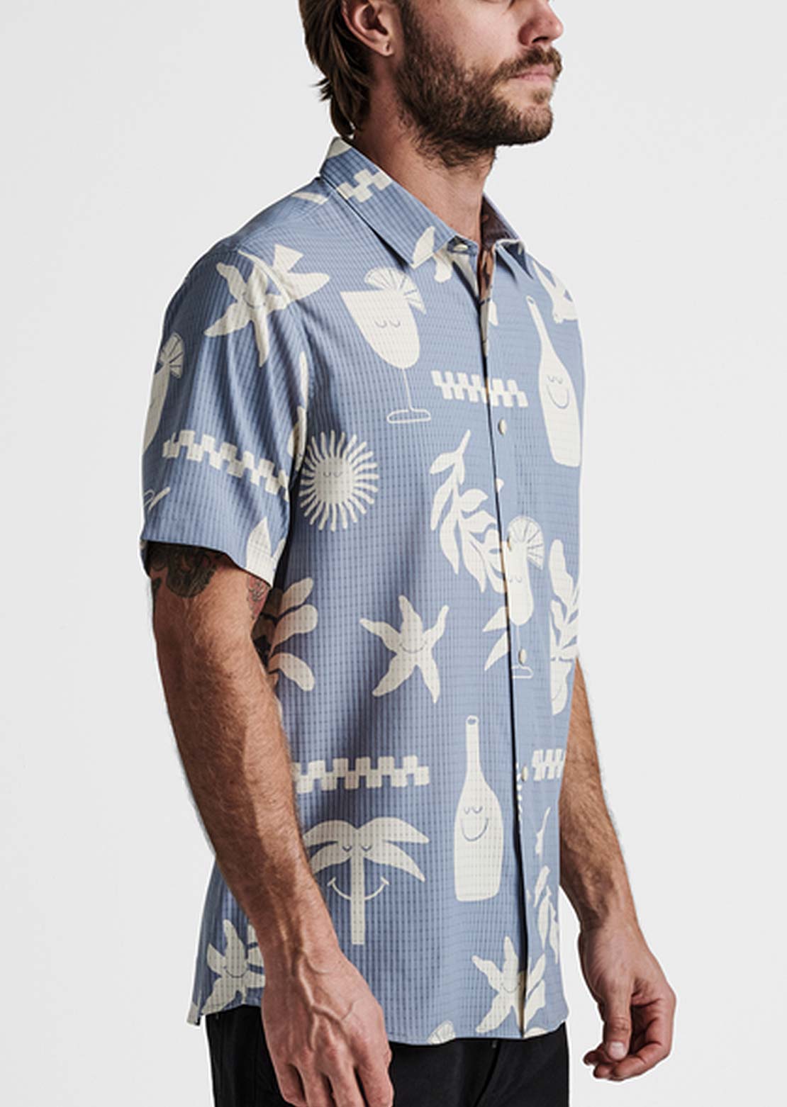 Roark Men&#39;s Bless Up Button Up Shirts Cascata