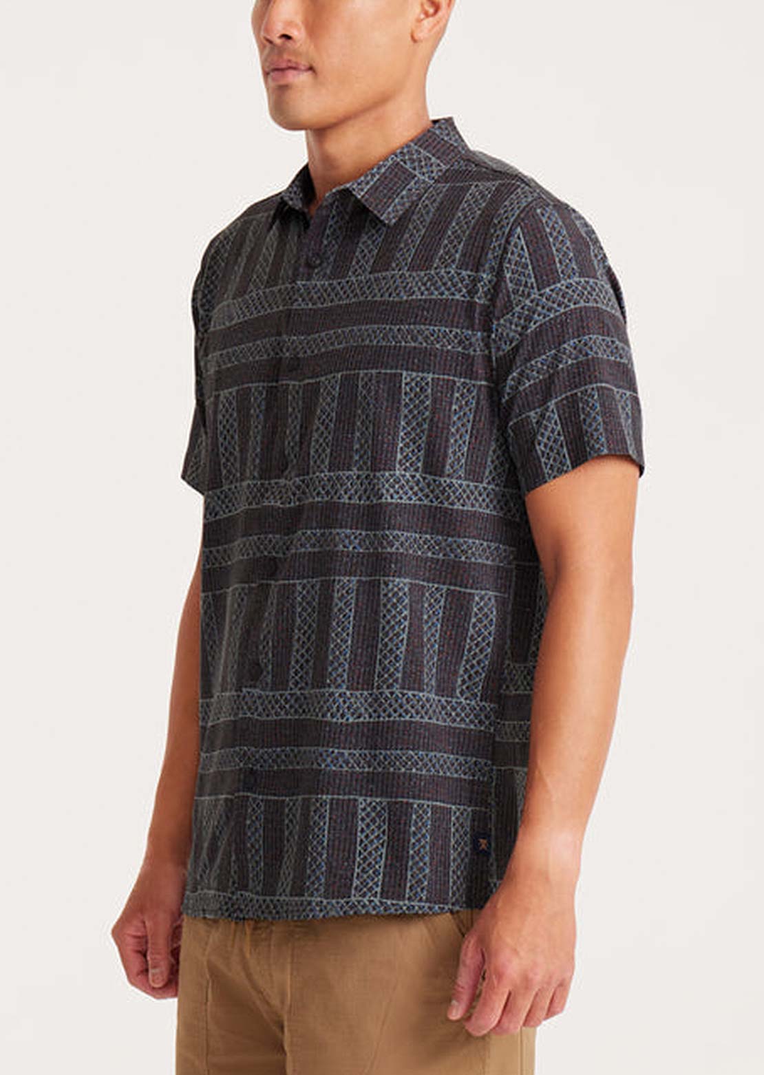 Roark Men's Bless Up Button Up Shirts Jimlamara Black