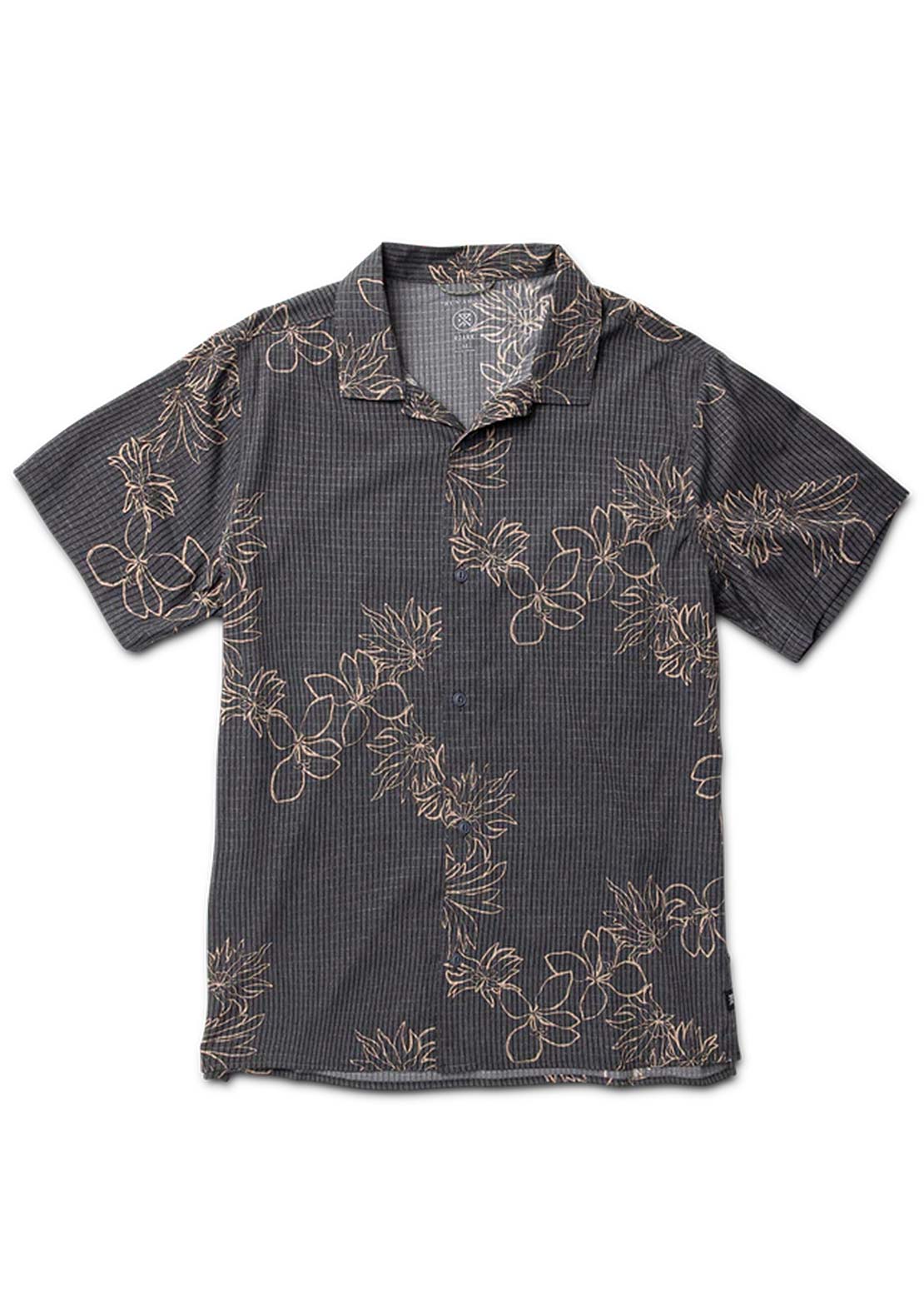 Roark Men's Bless Up Trail Button Up Shirt Onyx Floral