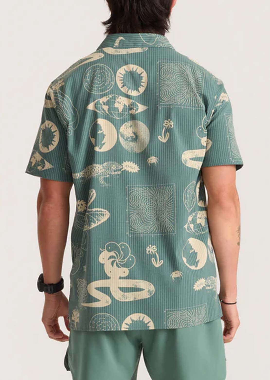 Roark Men's Bless Up Trail Button Up Shirt Slate Green WBN