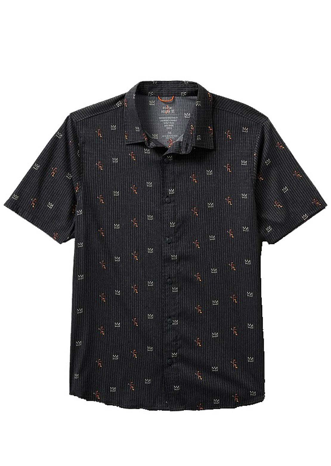 Roark Men&#39;s Bless Up X Basquiat Button Up Shirts Black