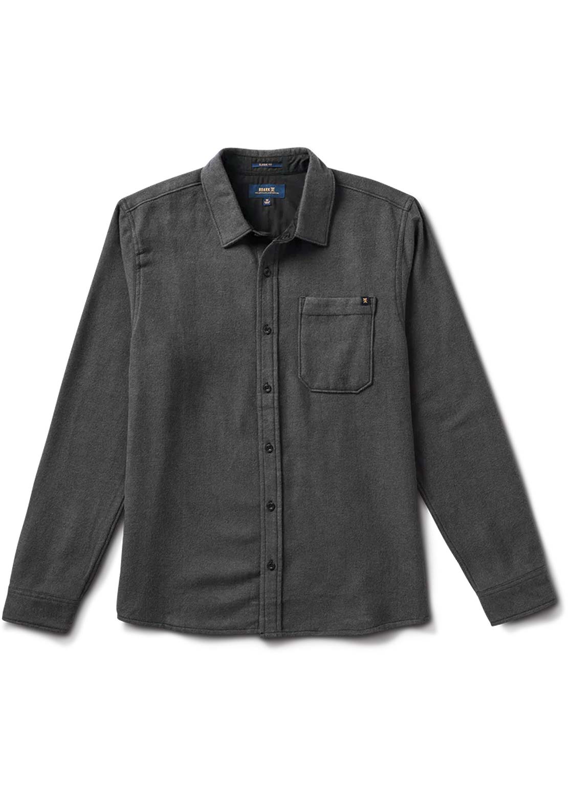 Roark Men's Crossroads Flannel Button Up Shirt Charcoal