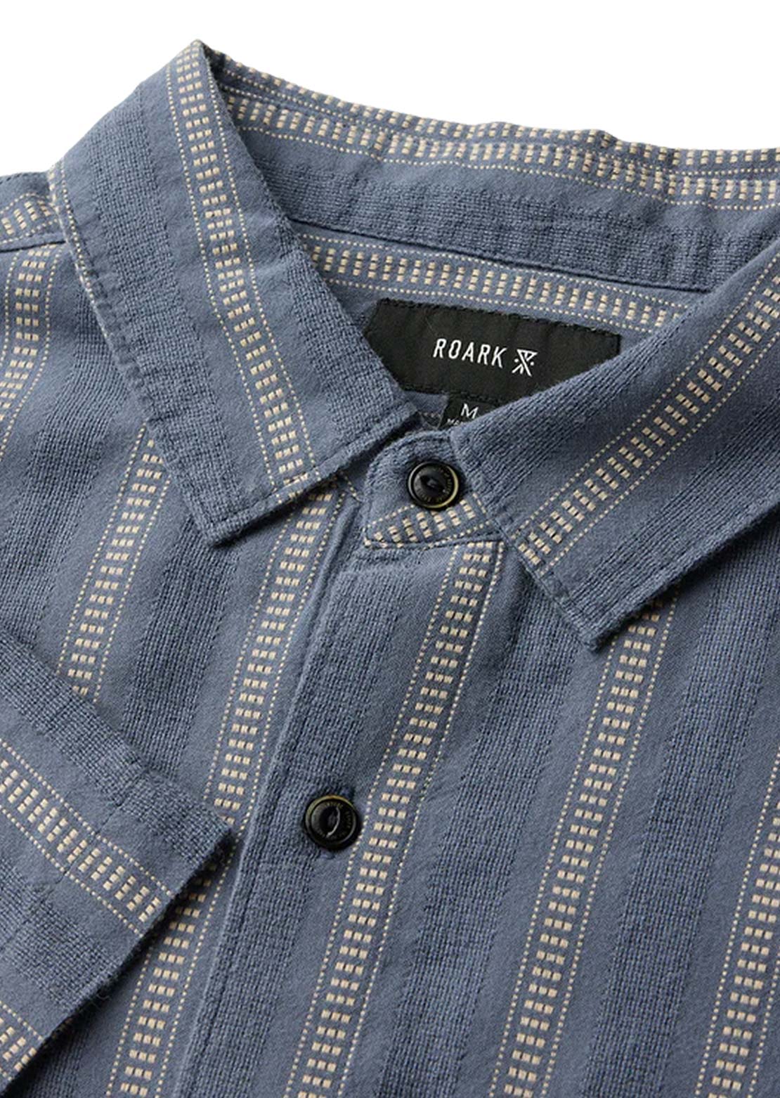 Roark Men's Crosswinds Woven Button Up Shirt Neptune
