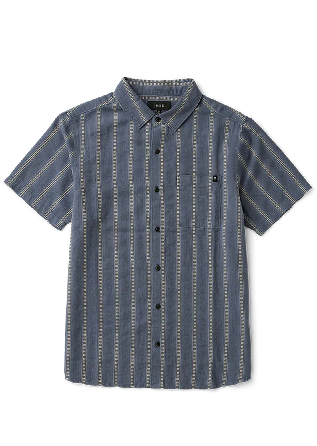 Roark Men's Crosswinds Woven Button Up Shirt Neptune
