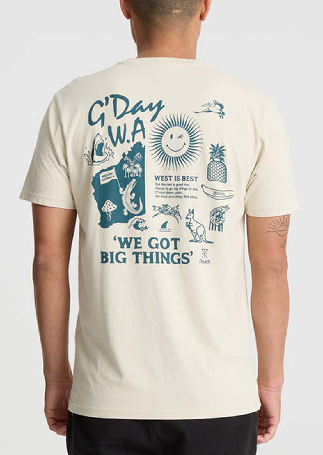 Roark Men's G'Day W.A T-Shirt Ivory