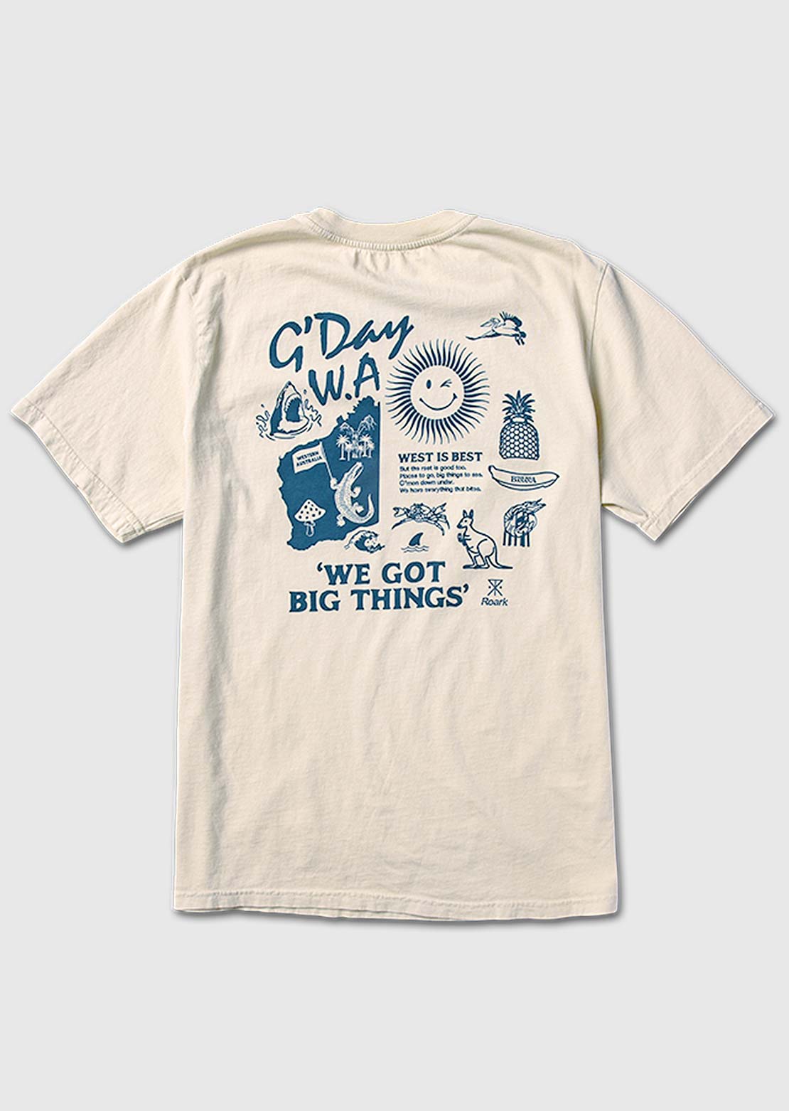 Roark Men's G'Day W.A T-Shirt Ivory