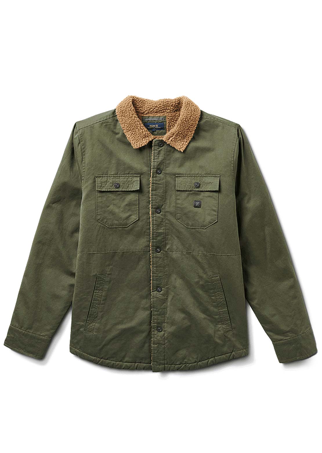 Roark Men's Hebrides Flannel Button Up Shirt Dark Military