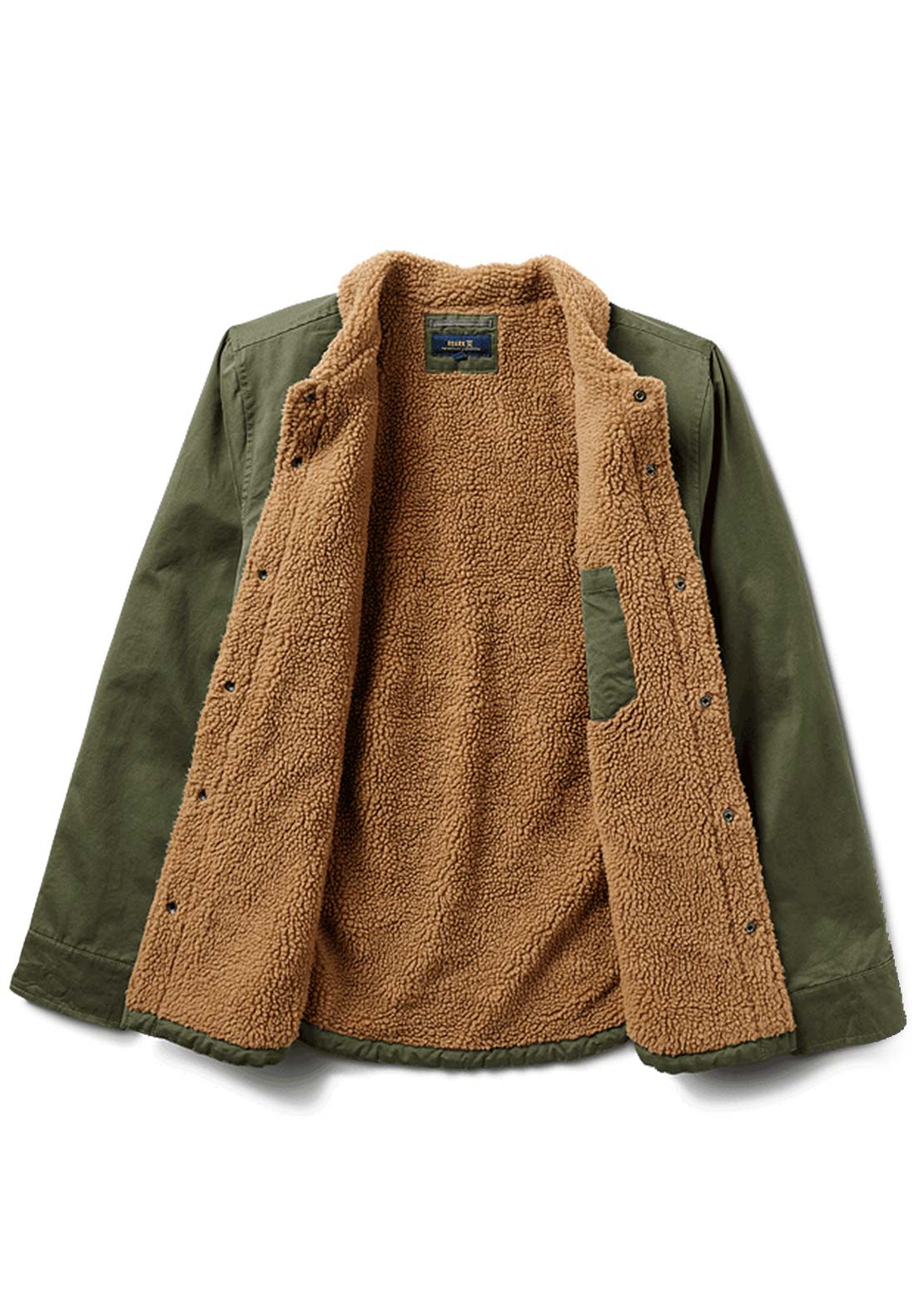 Roark Men's Hebrides Flannel Button Up Shirt Dark Military