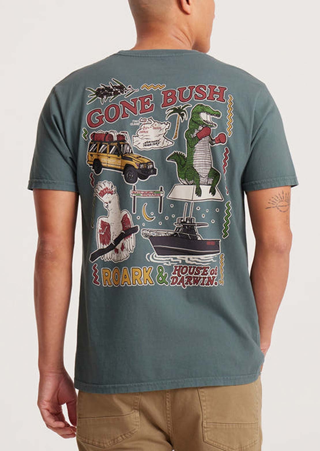 Roark Men's Hod Postcard T-Shirt Forest
