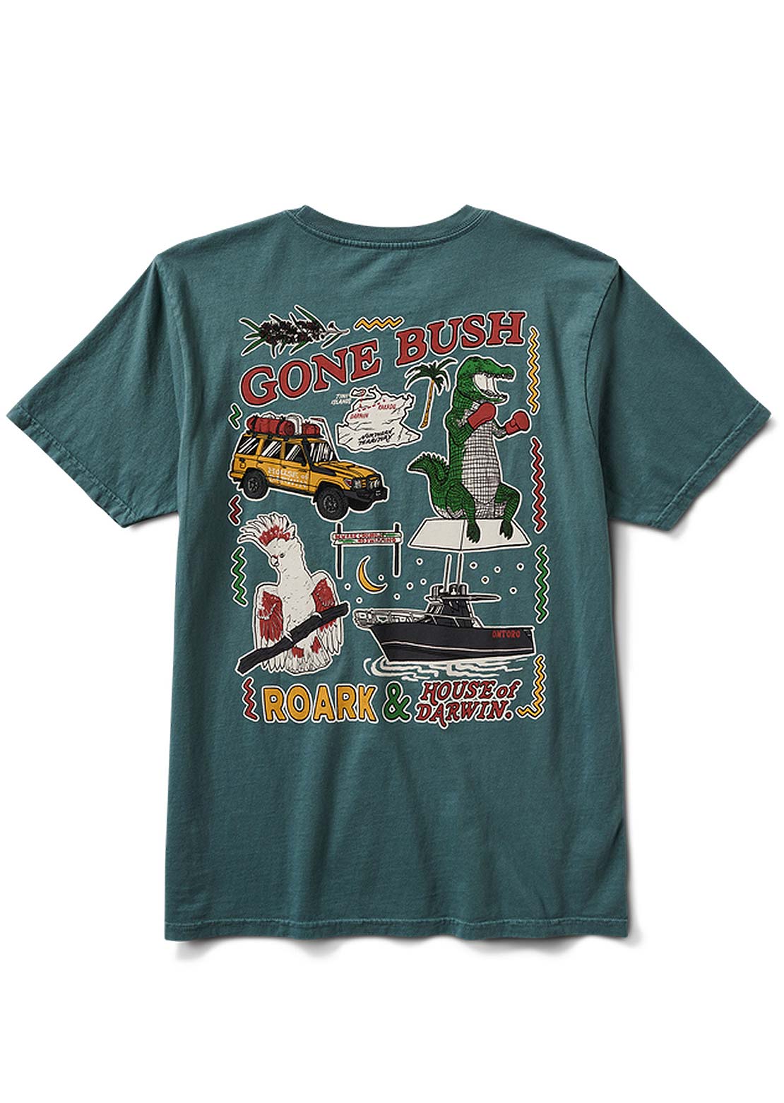 Roark Men's Hod Postcard T-Shirt Forest
