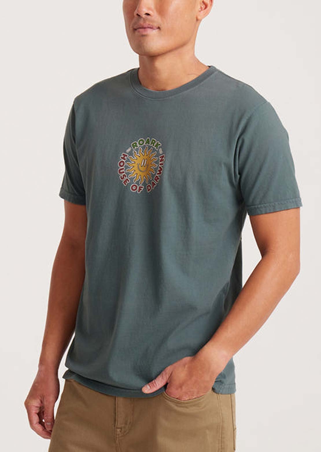 Roark Men's Hod Postcard T-Shirt Forest