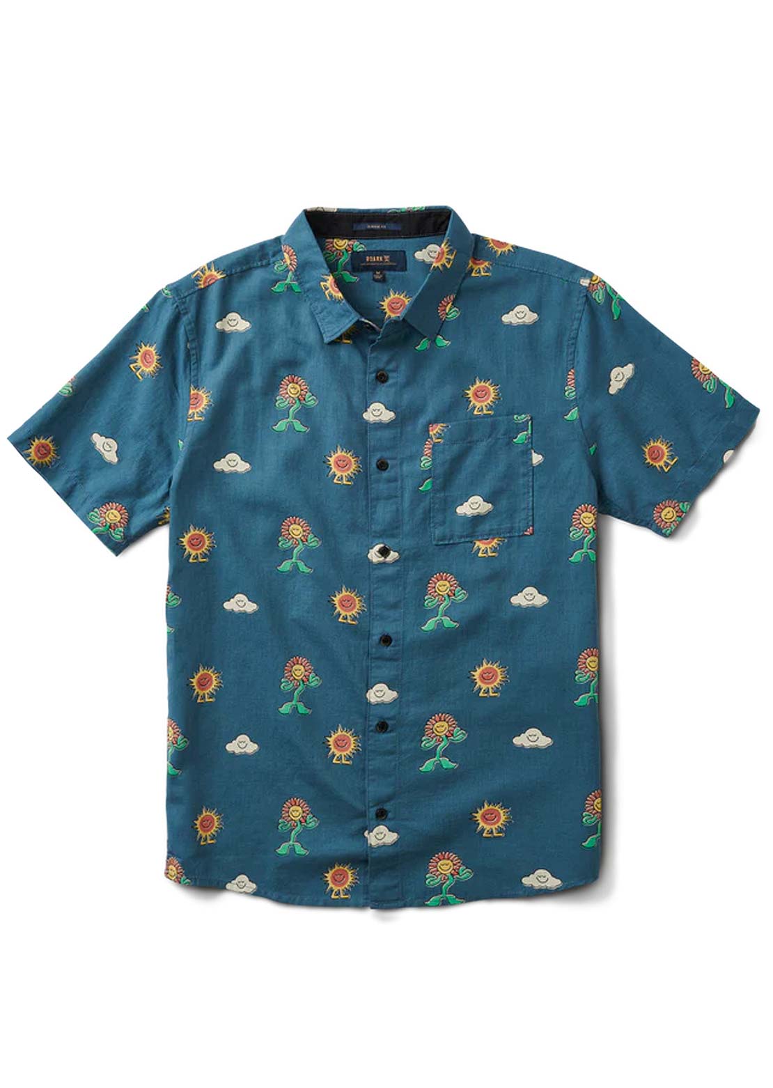 Roark Men&#39;s Journey Woven Button Up Shirts Smeralda Costa