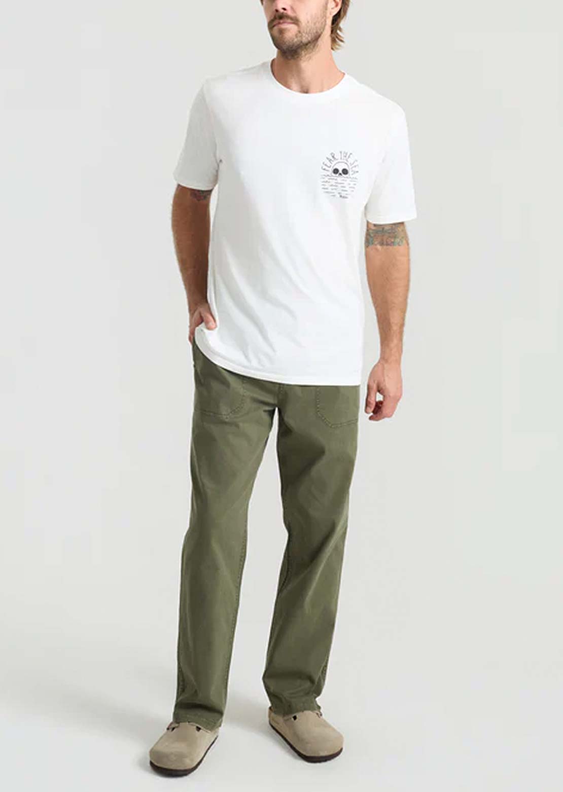Roark Men's Made To Fade Pants Washed Military