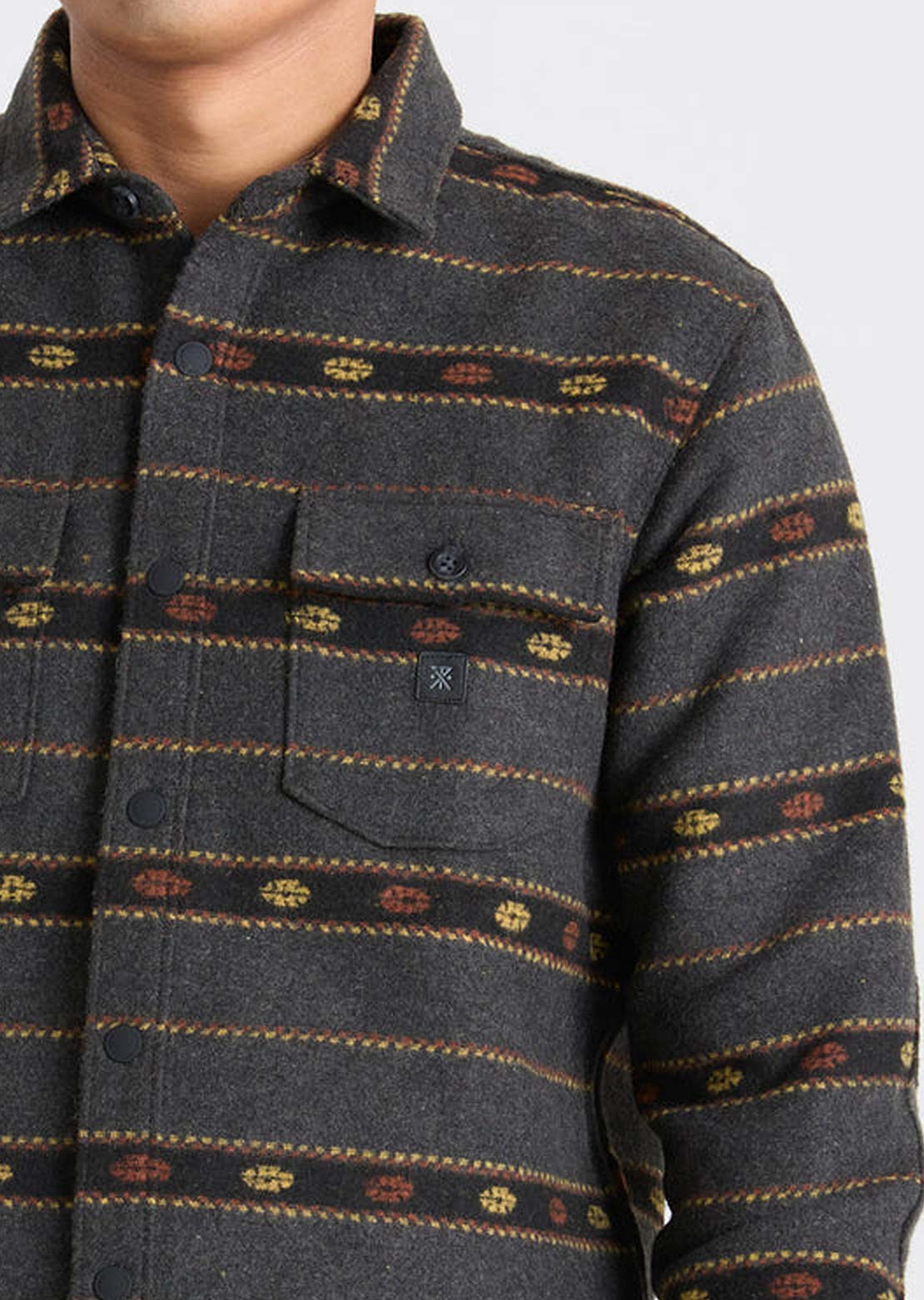 Roark Men's Nordsman Long Sleeve Button Up Shirt Onyx