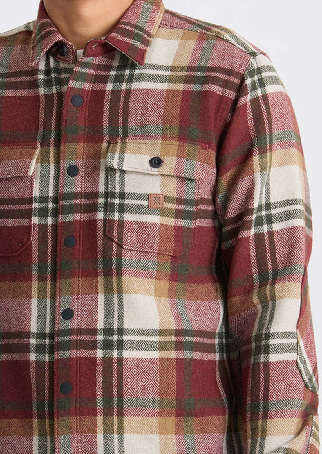 Roark Men's Nordsman Long Sleeve Button Up Shirt Sangria