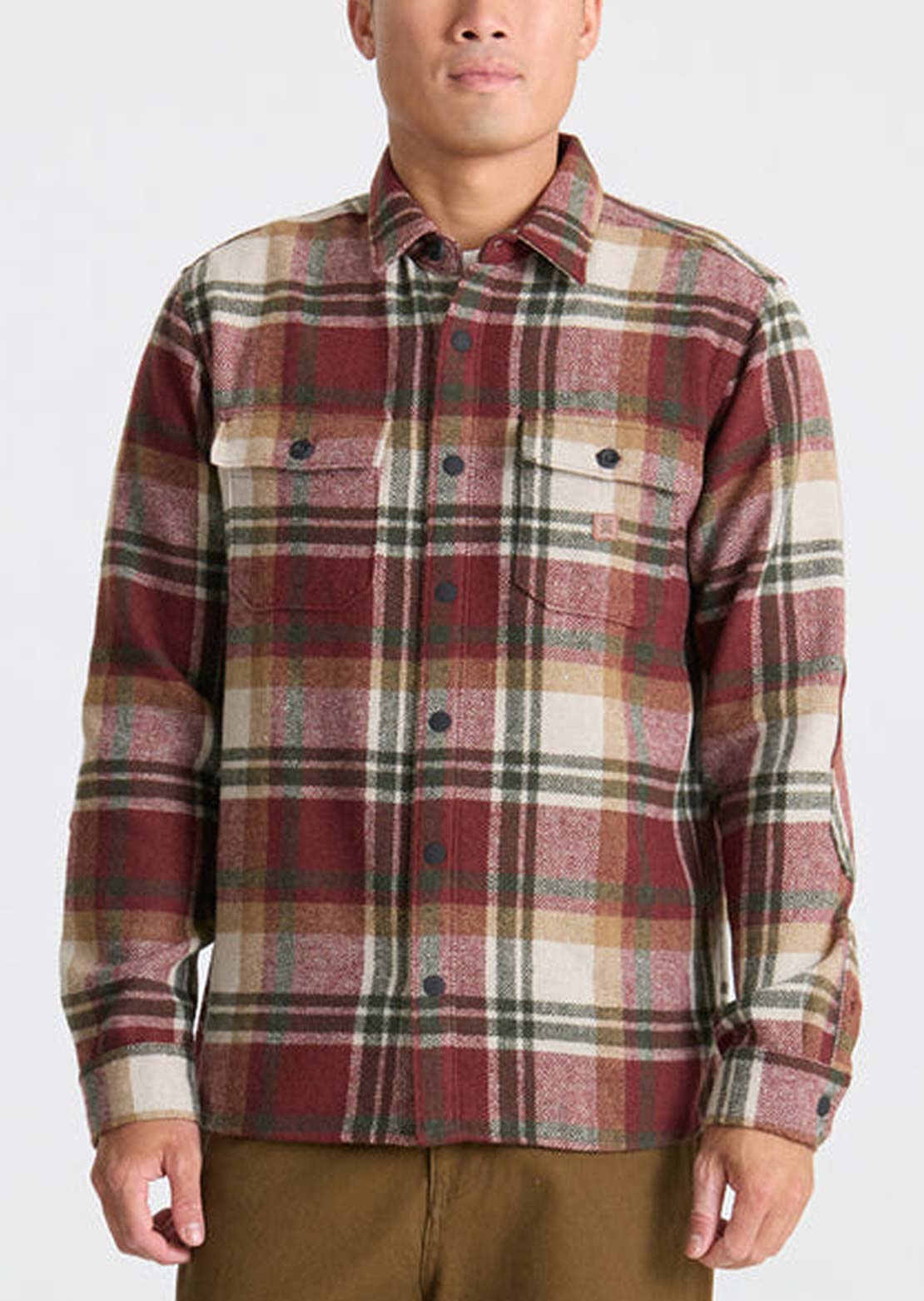 Roark Men's Nordsman Long Sleeve Button Up Shirt Sangria