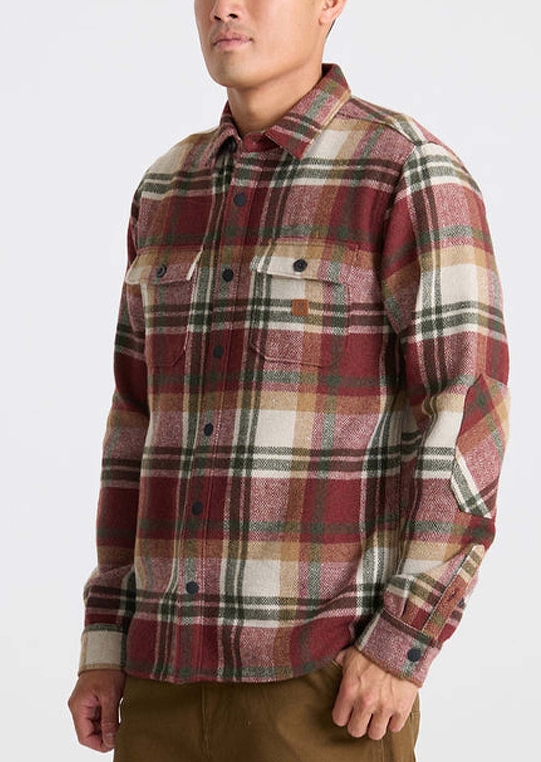 Roark Men's Nordsman Long Sleeve Button Up Shirt Sangria
