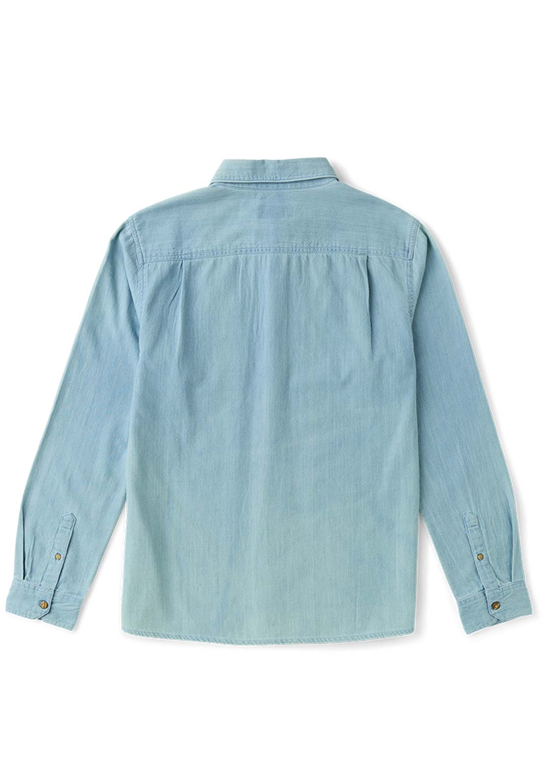 Roark Men's Scholar Chambray Long Sleeve Button Up Shirt Bleached