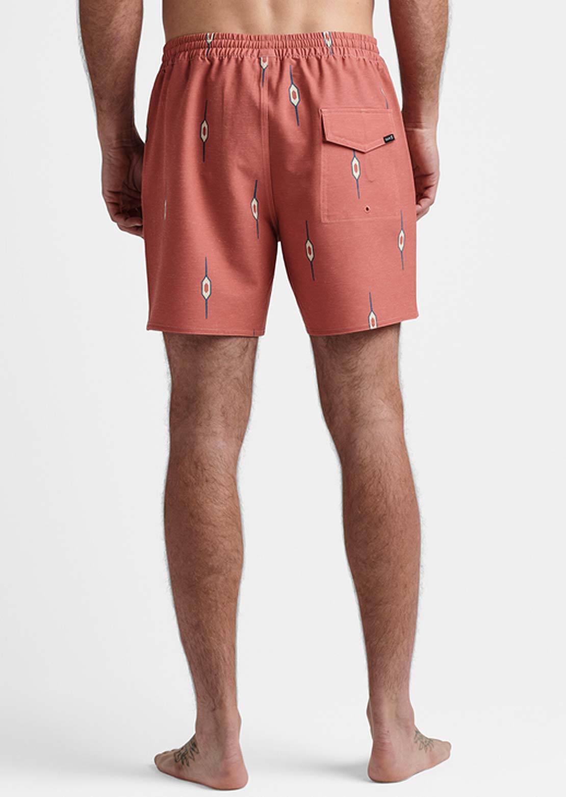 Roark Men&#39;s Shorey 16&quot; Boardshorts Castagno Saffron Red