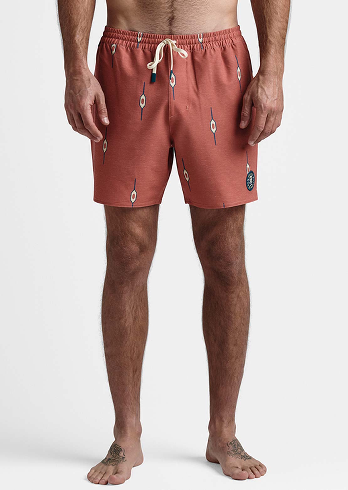 Roark Men&#39;s Shorey 16&quot; Boardshorts Castagno Saffron Red