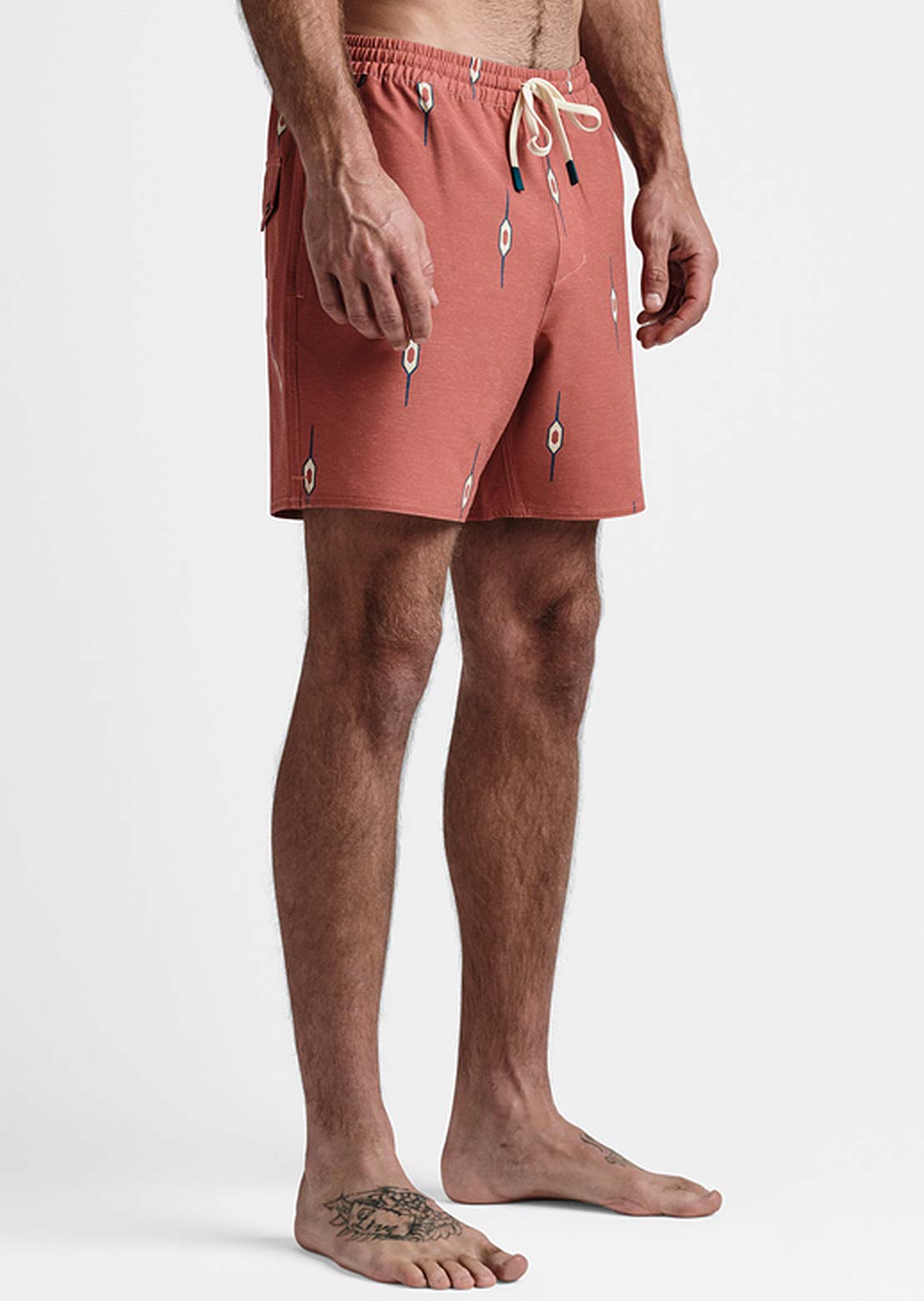 Roark Men&#39;s Shorey 16&quot; Boardshorts Castagno Saffron Red