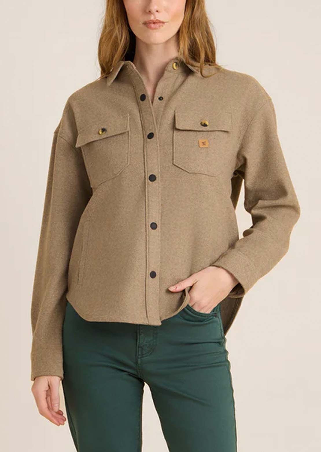 Roark Women's Amberley Oversized Button Up Shirt Hillside
