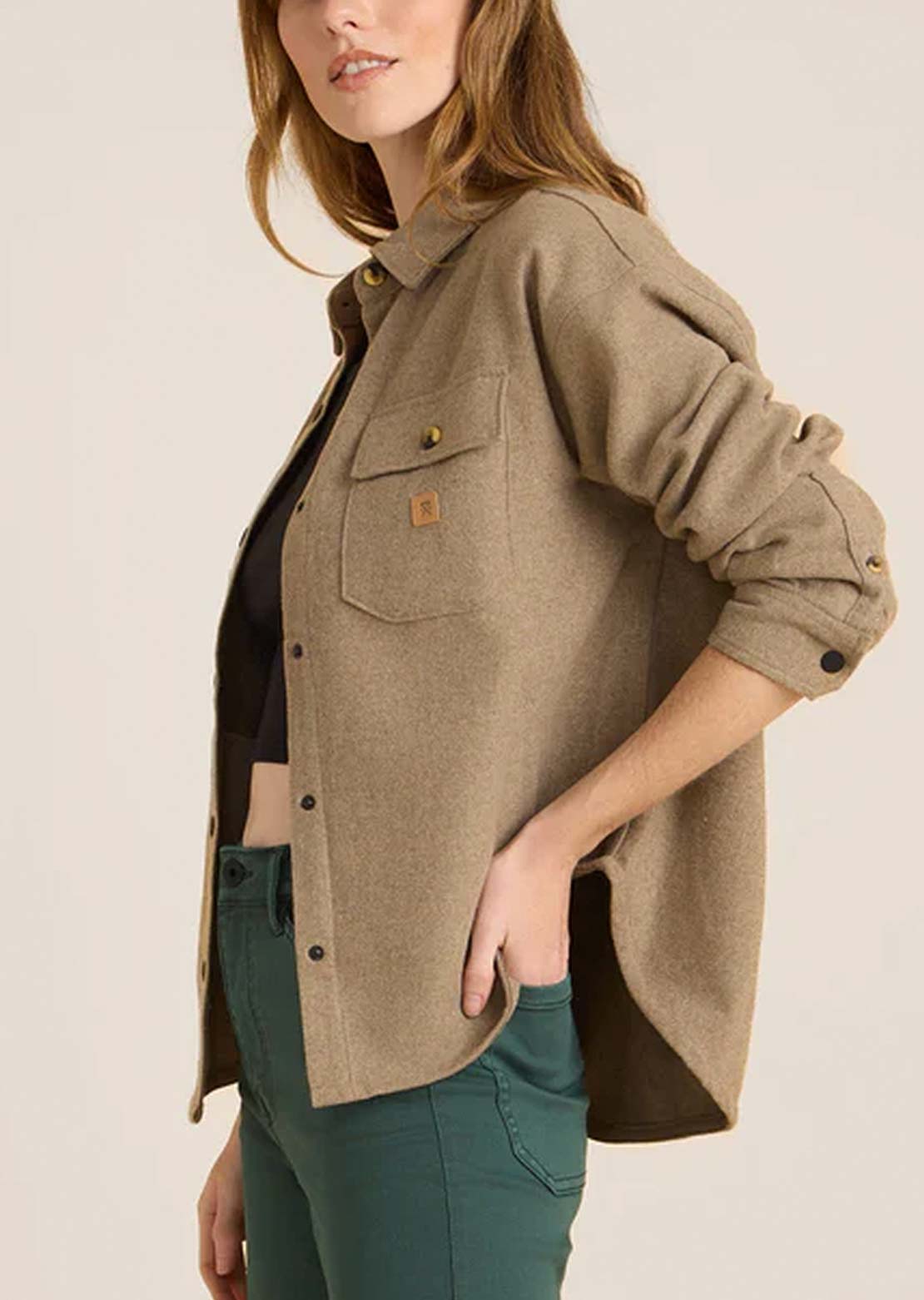 Roark Women's Amberley Oversized Button Up Shirt Hillside
