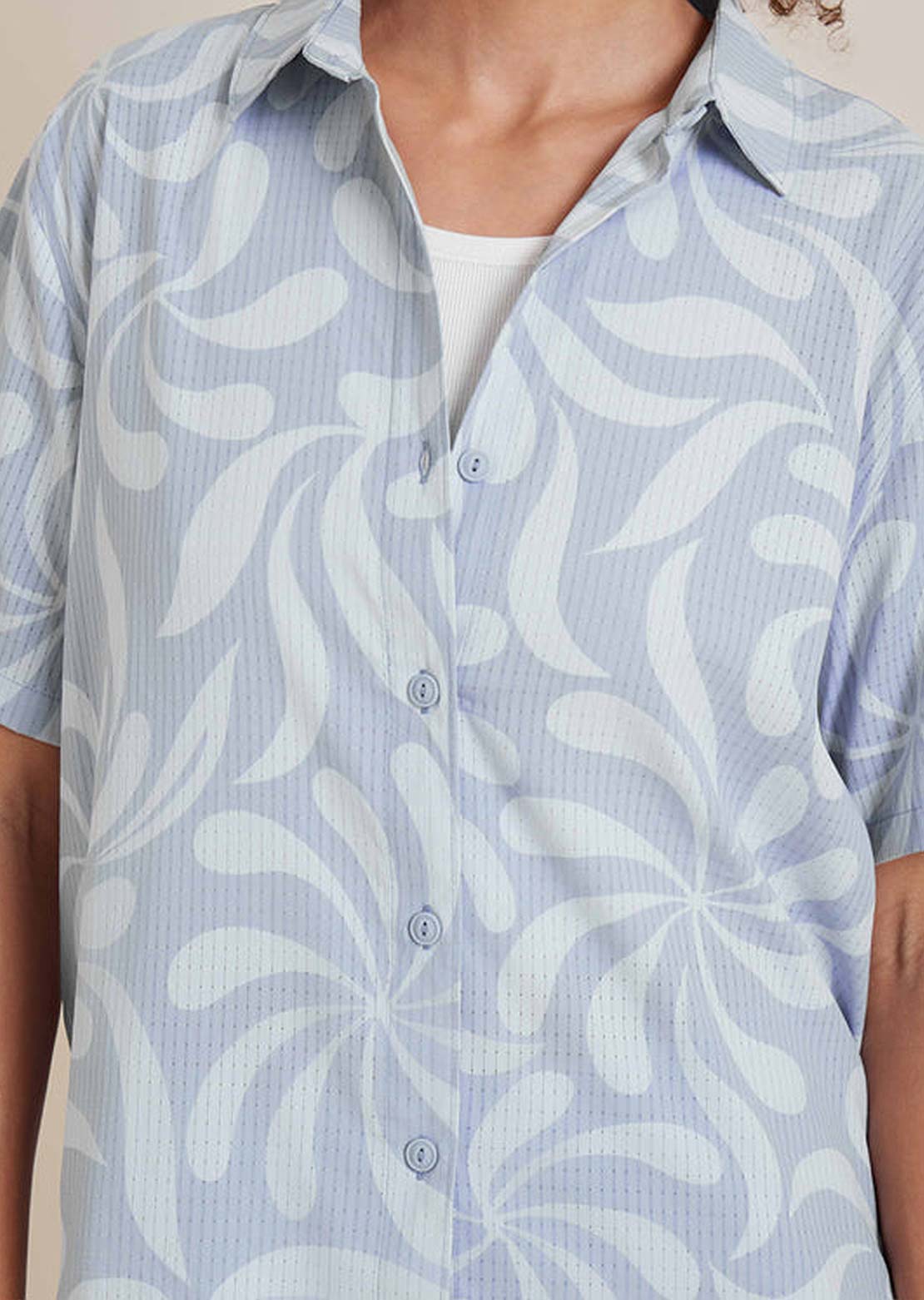 Roark Women's Bless Up Button Up Shirts Dusty Sky