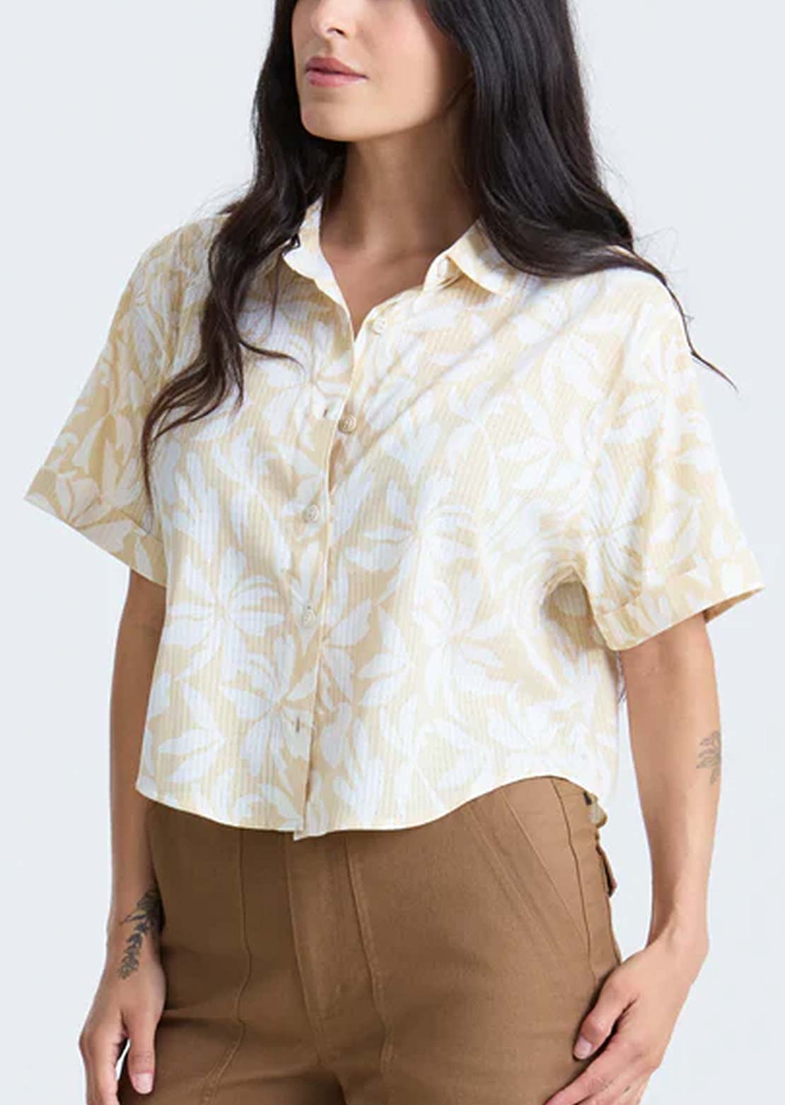Roark Women's Bless Up Camp Button Up Shirt