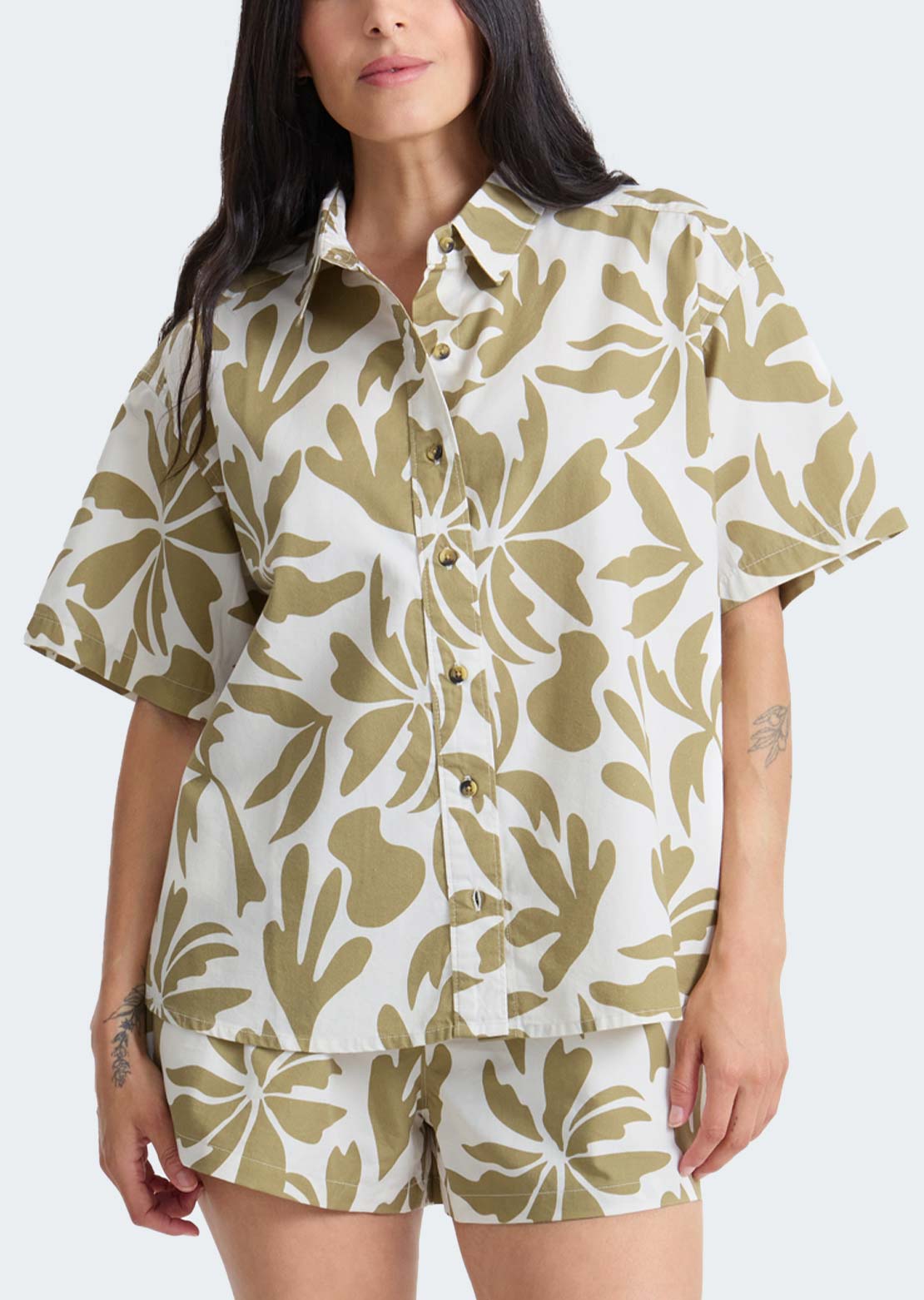 Roark Women's Costa Button Up Shirt Dusty Olive