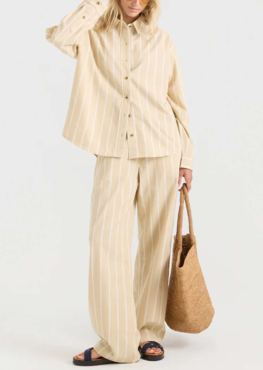 Roark Women's Costa Button Up Shirt Sand