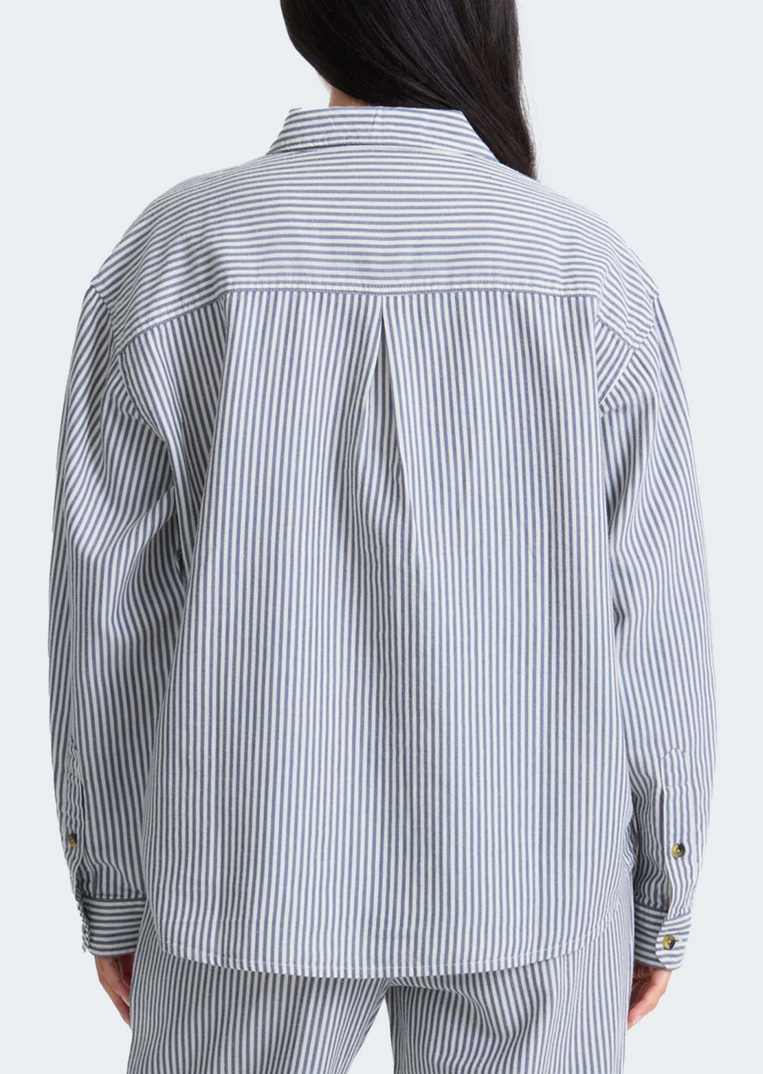 Roark Women's Costa Long Sleeve Button Up Shirt Neptune